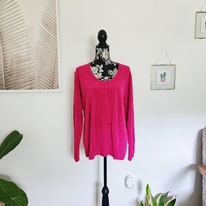 JMS Just My Size Pink Lightweight Knit Sweater - Size 3X (22W/24W)